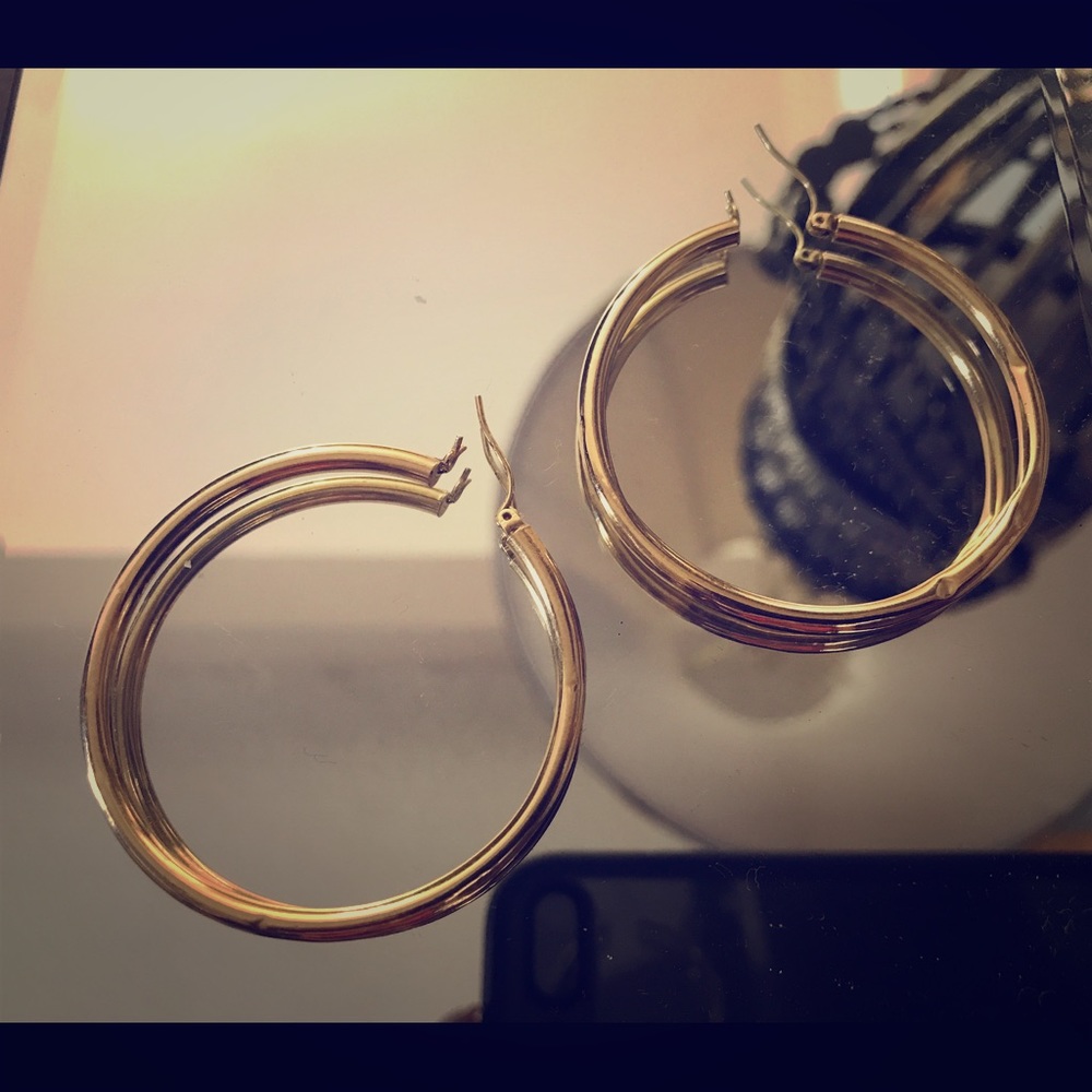 14k gold hoops
